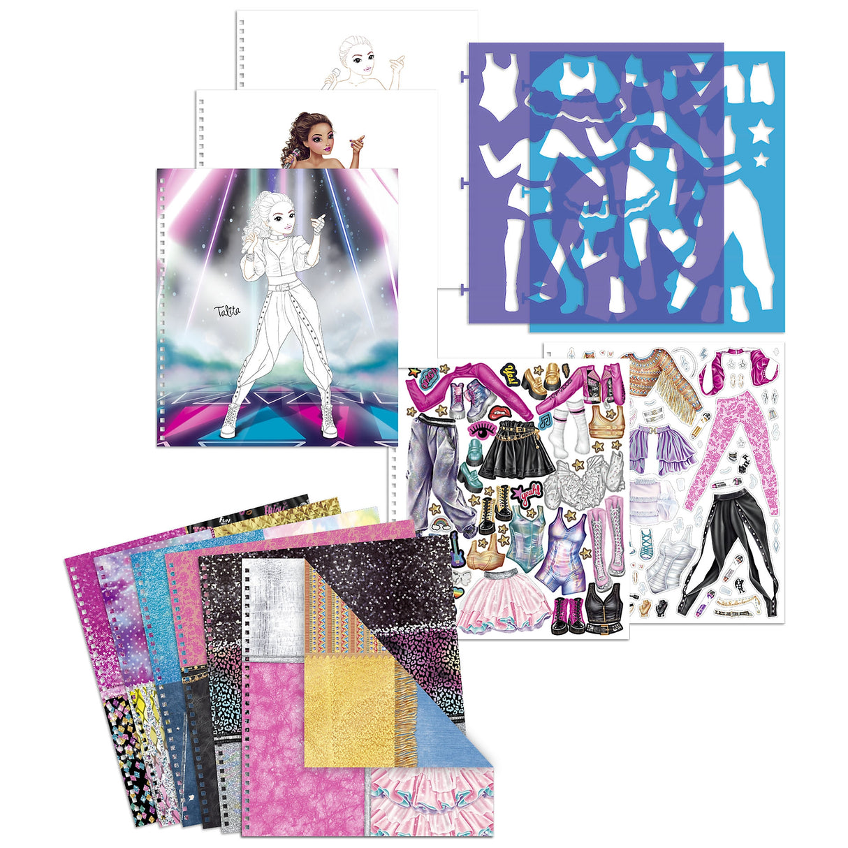 TOPModel Popstar Fashion Design Book – 131 Stickers & Templates by Depesche