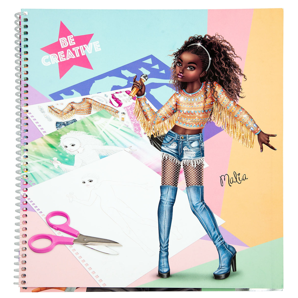 TOPModel Popstar Fashion Design Book – 131 Stickers & Templates by Depesche