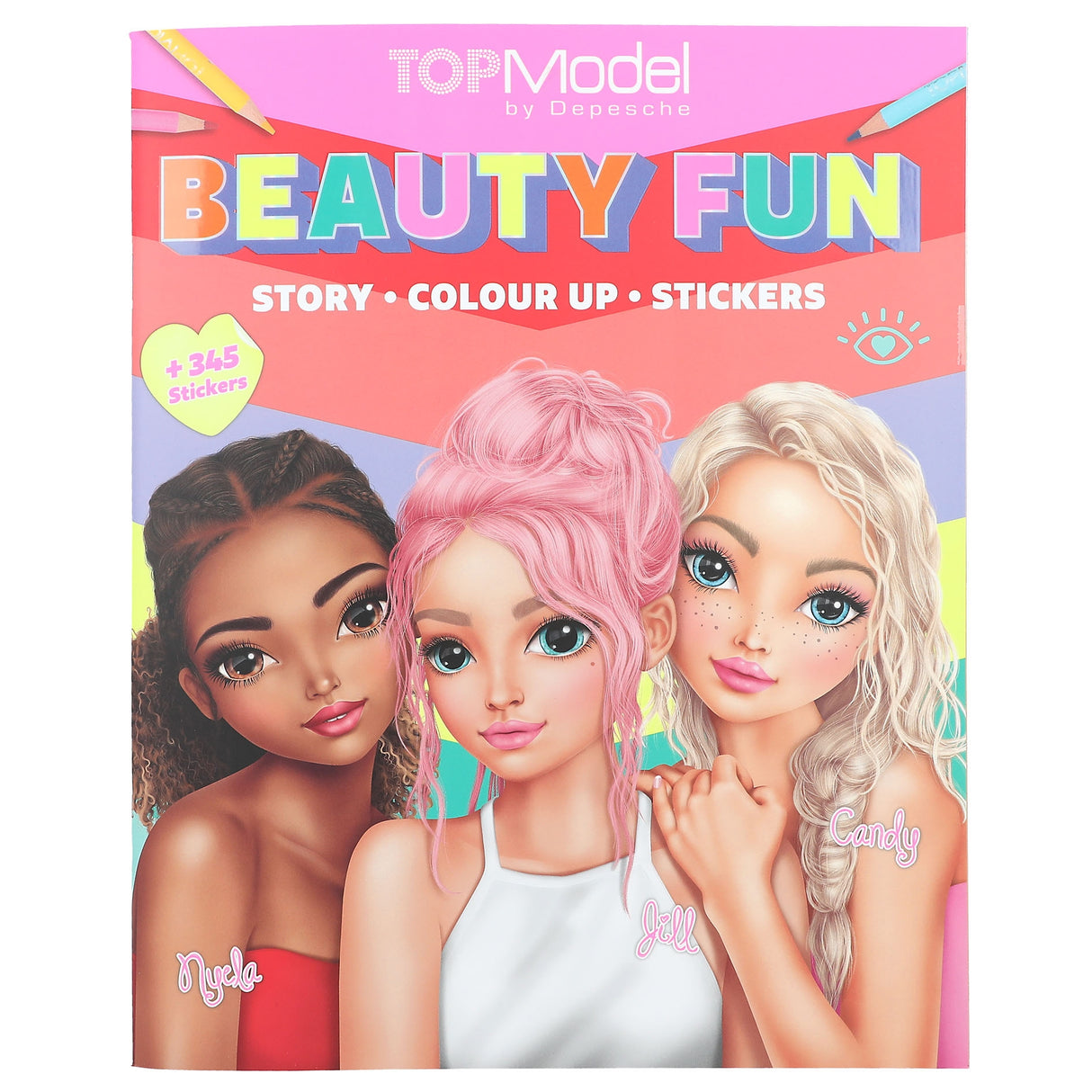 TOPModel Beauty Fun Activity Book – Coloring & Sticker Book by Depesche
