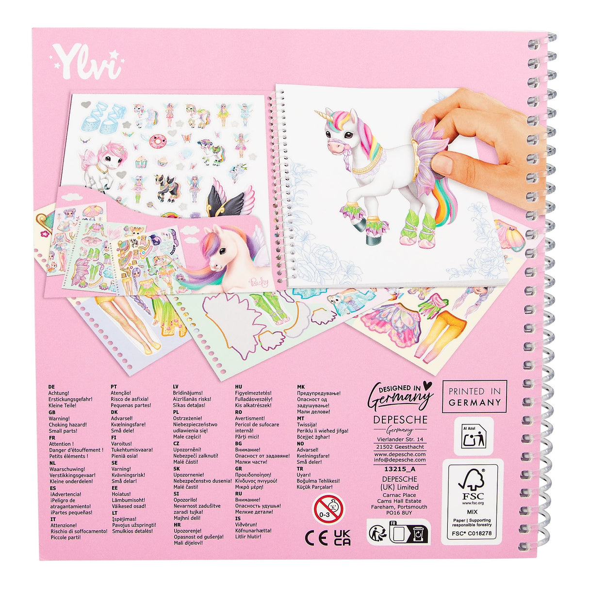 TOPModel Ylvi Dress Me Up Sticker Book - Magical Unicorn Fashion Fun by Depesche