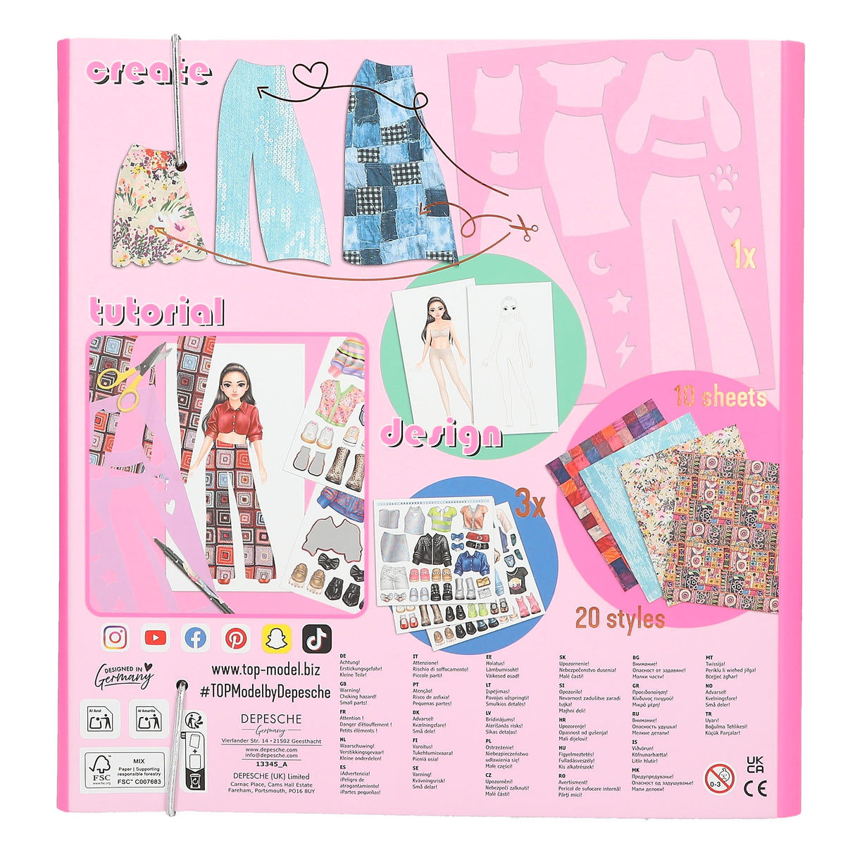 TOPModel Creative Design Studio - Drawing, Stickers & Fabric Patterns by Depesche