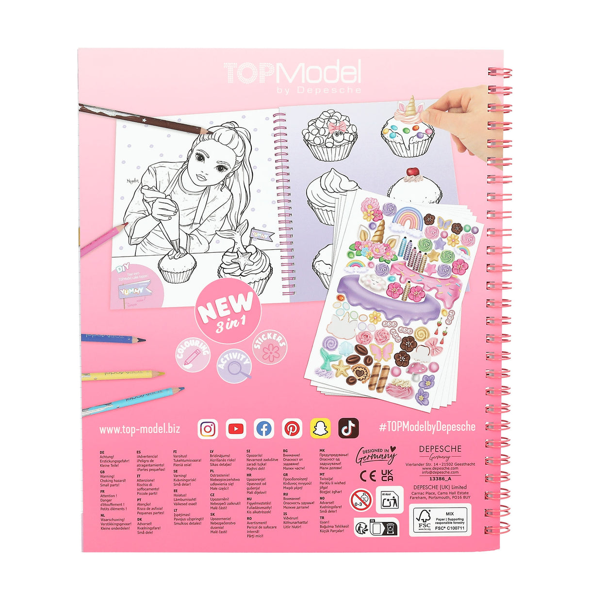 TOPModel Cake & Bake Coloring and Sticker Book by Depesche