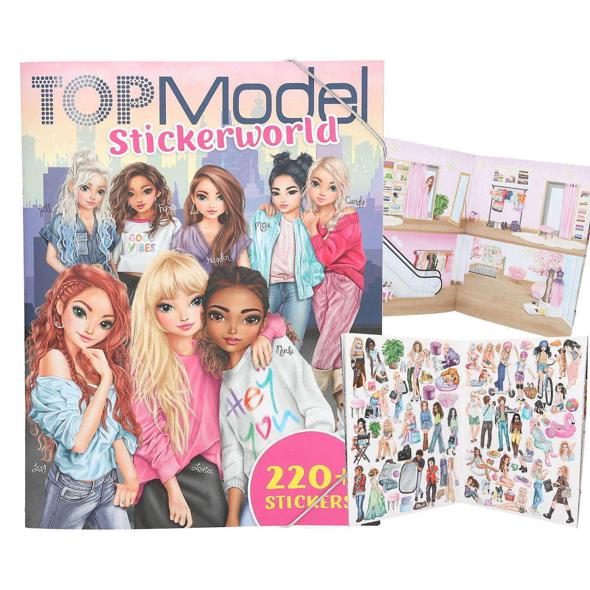 TOPModel Stickerworld Fashion Sticker Book – 220+ Reusable Stickers by Depesche