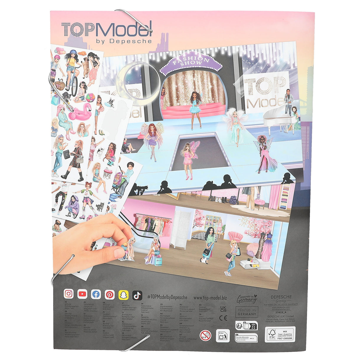 TOPModel Stickerworld Fashion Sticker Book – 220+ Reusable Stickers by Depesche