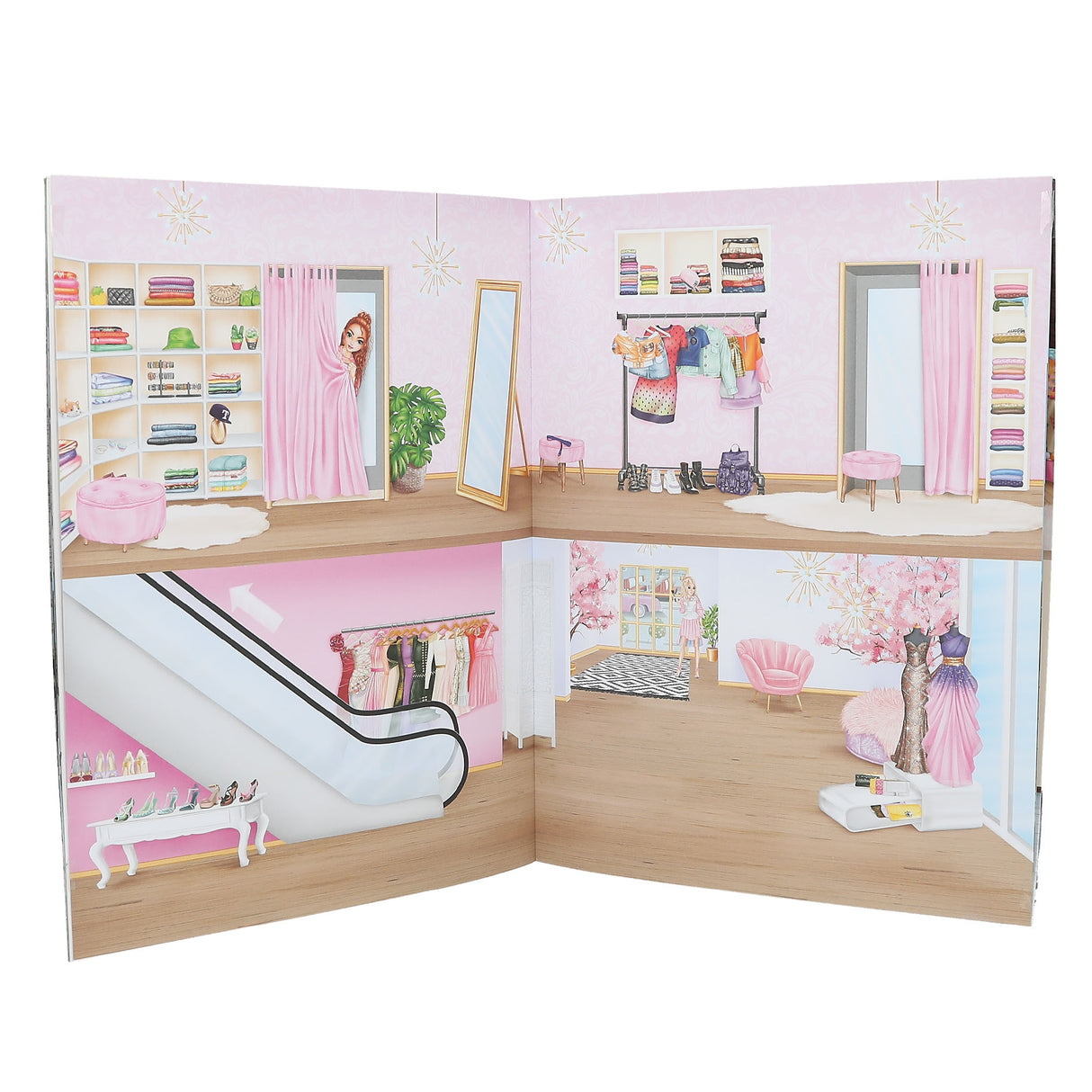 TOPModel Stickerworld Fashion Sticker Book – 220+ Reusable Stickers by Depesche