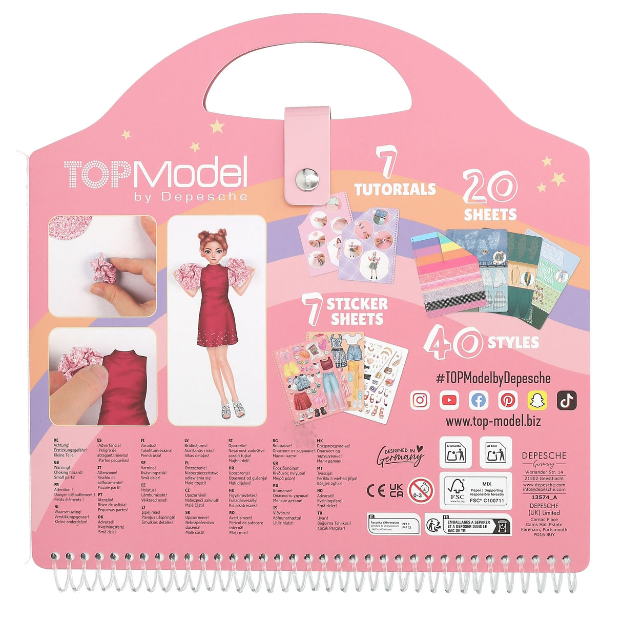 TOPModel Collage Fashion Book – Dress Me Up Creative Activity by Depesche