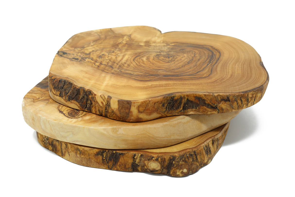 Oval Olive Tree Trivet or Small Cutting Board - Rustic 8 Inch