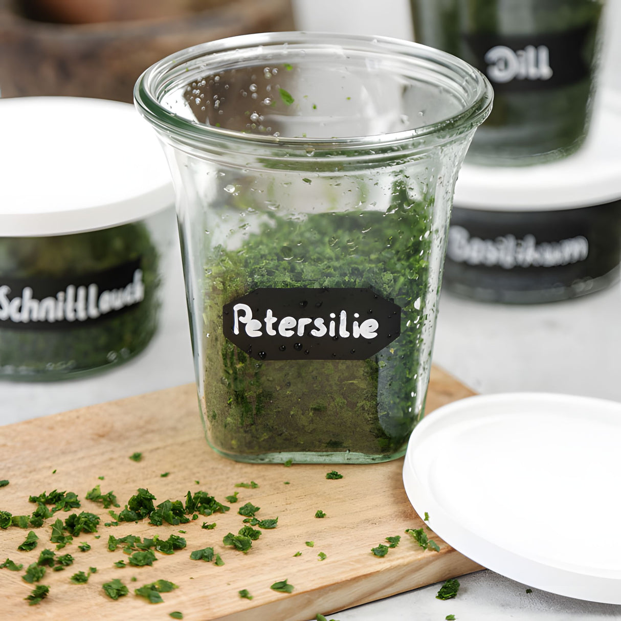 Set of 5 Weck Jar Keep Fresh Plastic Lids – Snap-On Storage Covers for WECK Canning Jars