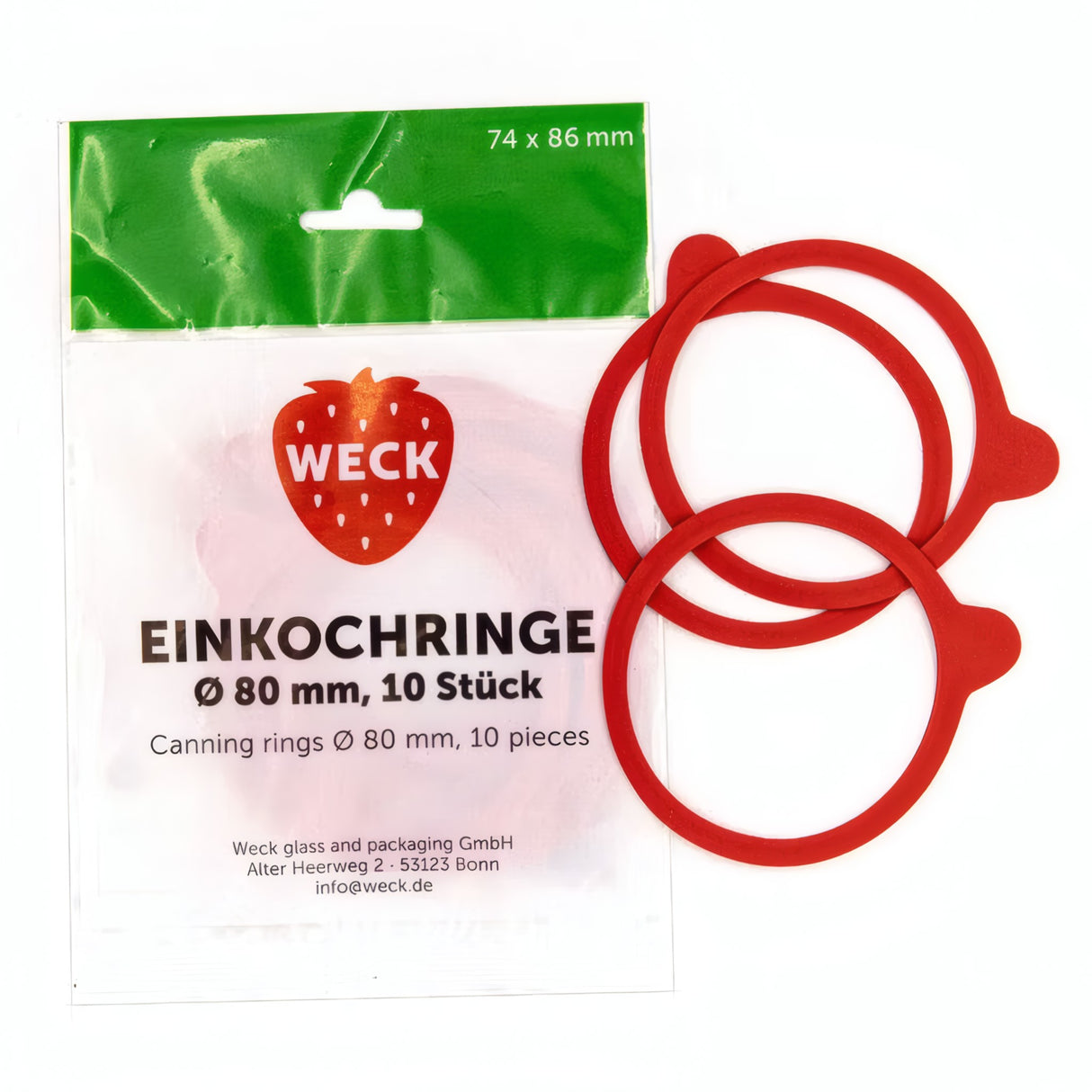 Weck Rubber Seals 10 Pack – Canning Rings for RR60, RR80, RR100, RR120 Jars