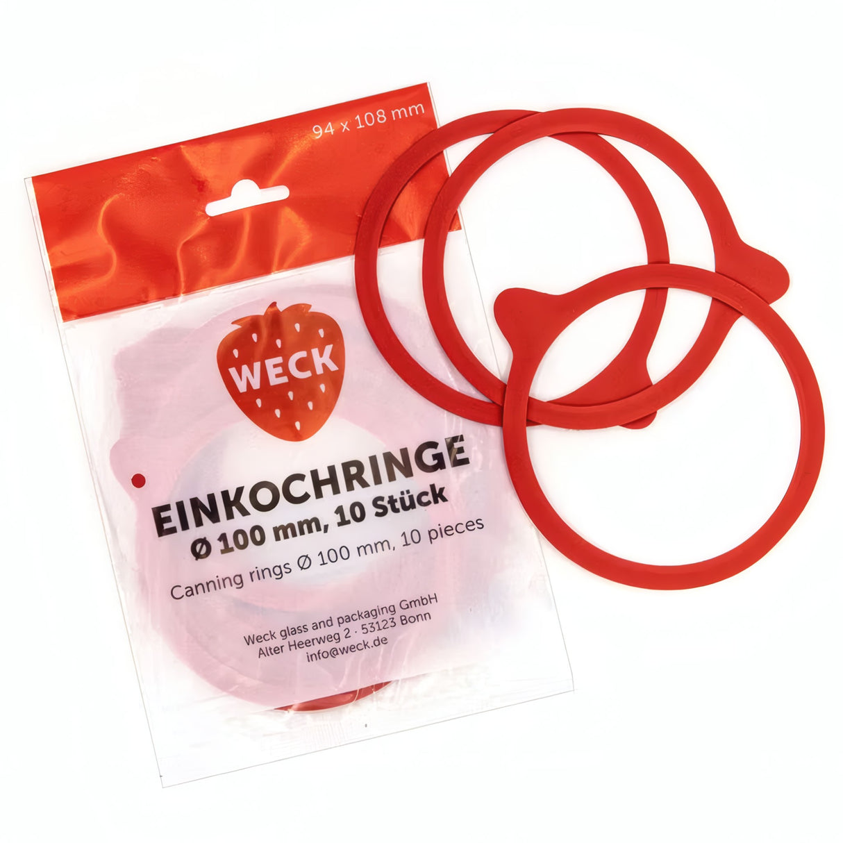 Weck Rubber Seals 10 Pack – Canning Rings for RR60, RR80, RR100, RR120 Jars