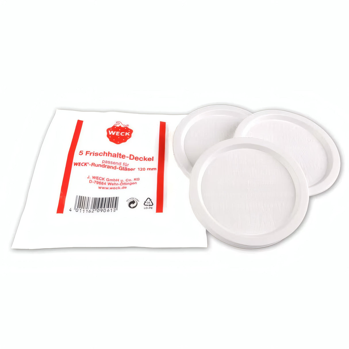 Set of 5 Weck Jar Keep Fresh Plastic Lids – Snap-On Storage Covers for WECK Canning Jars