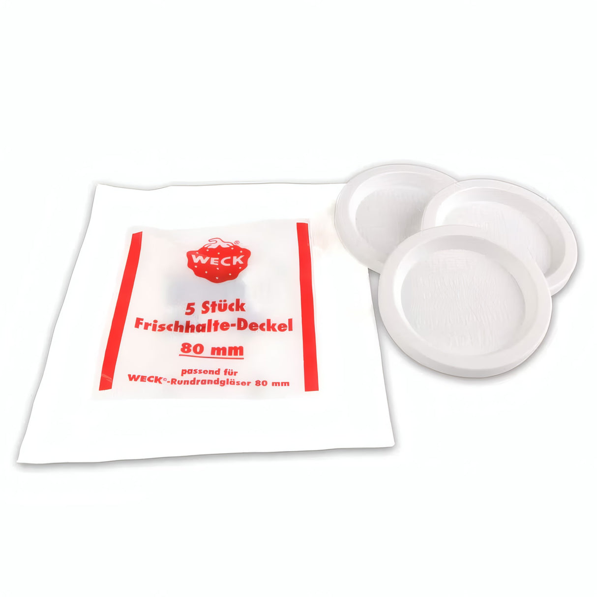 Set of 5 Weck Jar Keep Fresh Plastic Lids – Snap-On Storage Covers for WECK Canning Jars