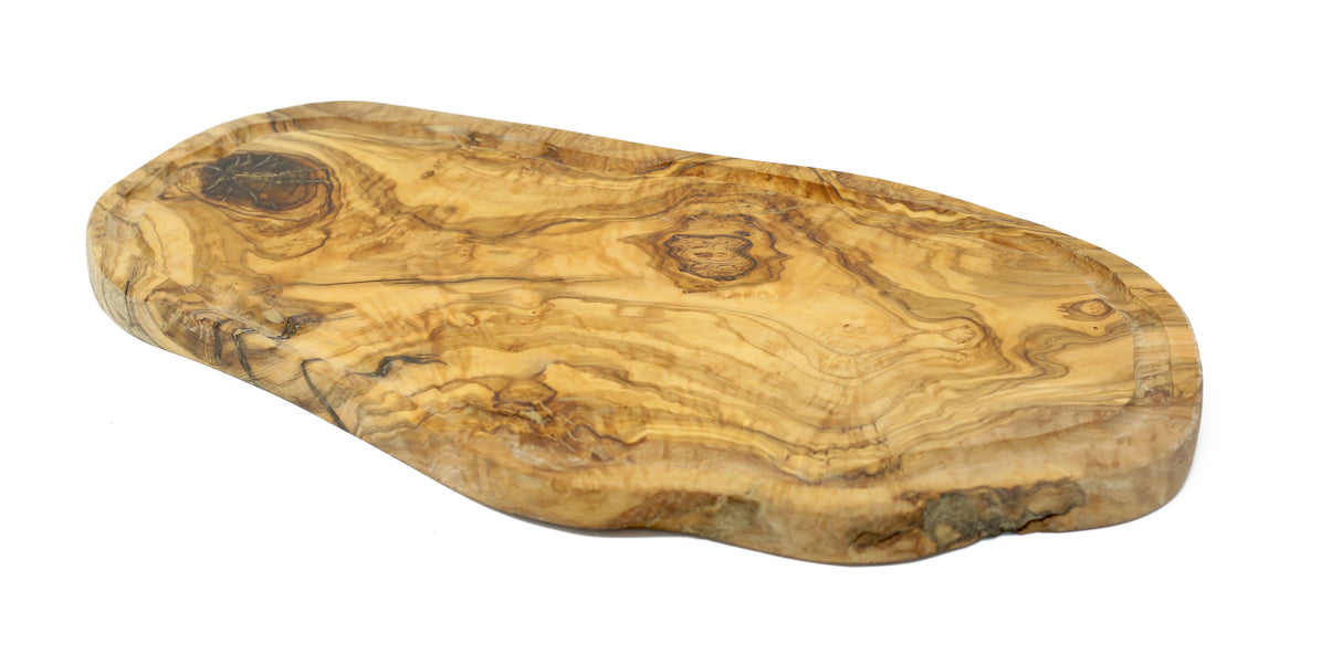 Oval Olive Wood Cutting Board for Cheese & Charcuterie - Handmade 16 Inch