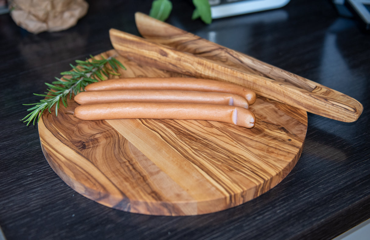 Olive Wood Kitchen Tongs - Handmade 12 Inch