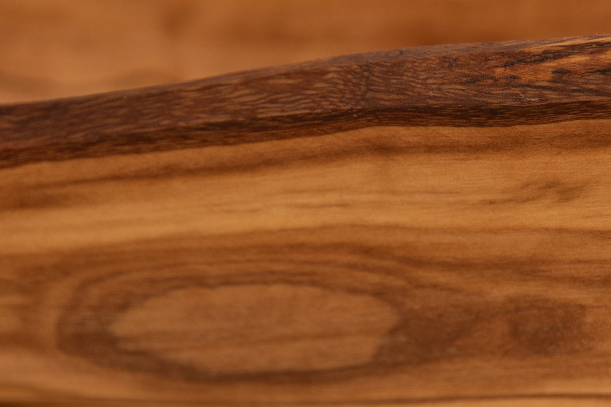 Olive Wood Bread & Baguette Basket - Rustic Handmade Dough Bowl 14 Inch