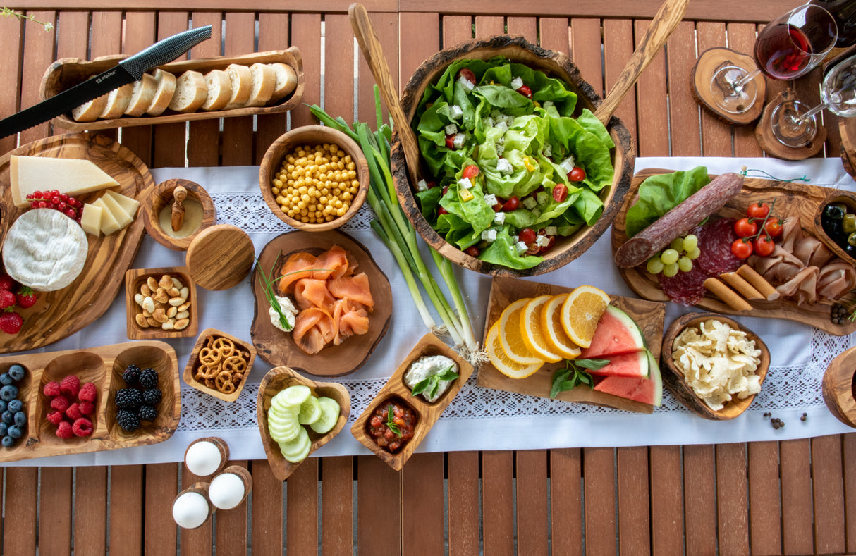 Olive Wood Mortar & Pestle - Rustic Handmade 5 Inch