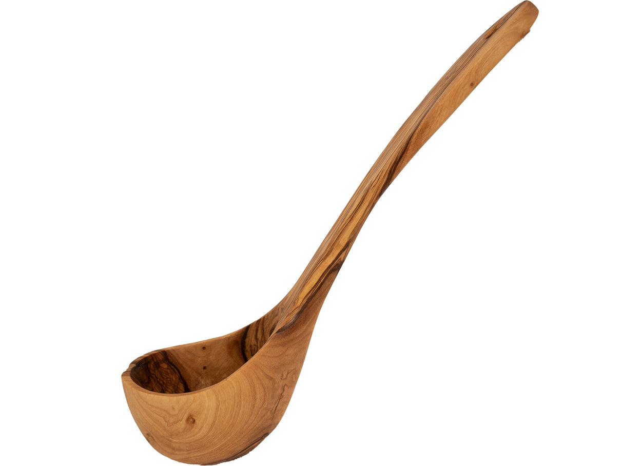 Olive Wood Soup Ladle – Handcrafted 12 Inch