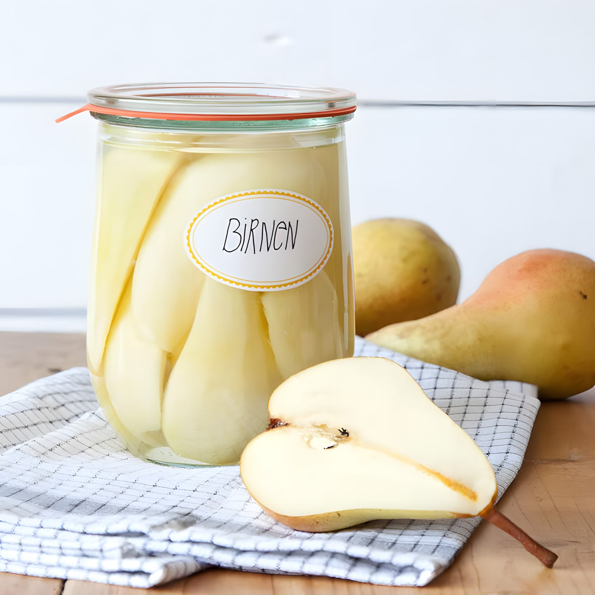 Weck 745 Tulip Canning Jar 36 oz - Tall Glass for Starters and Ferments