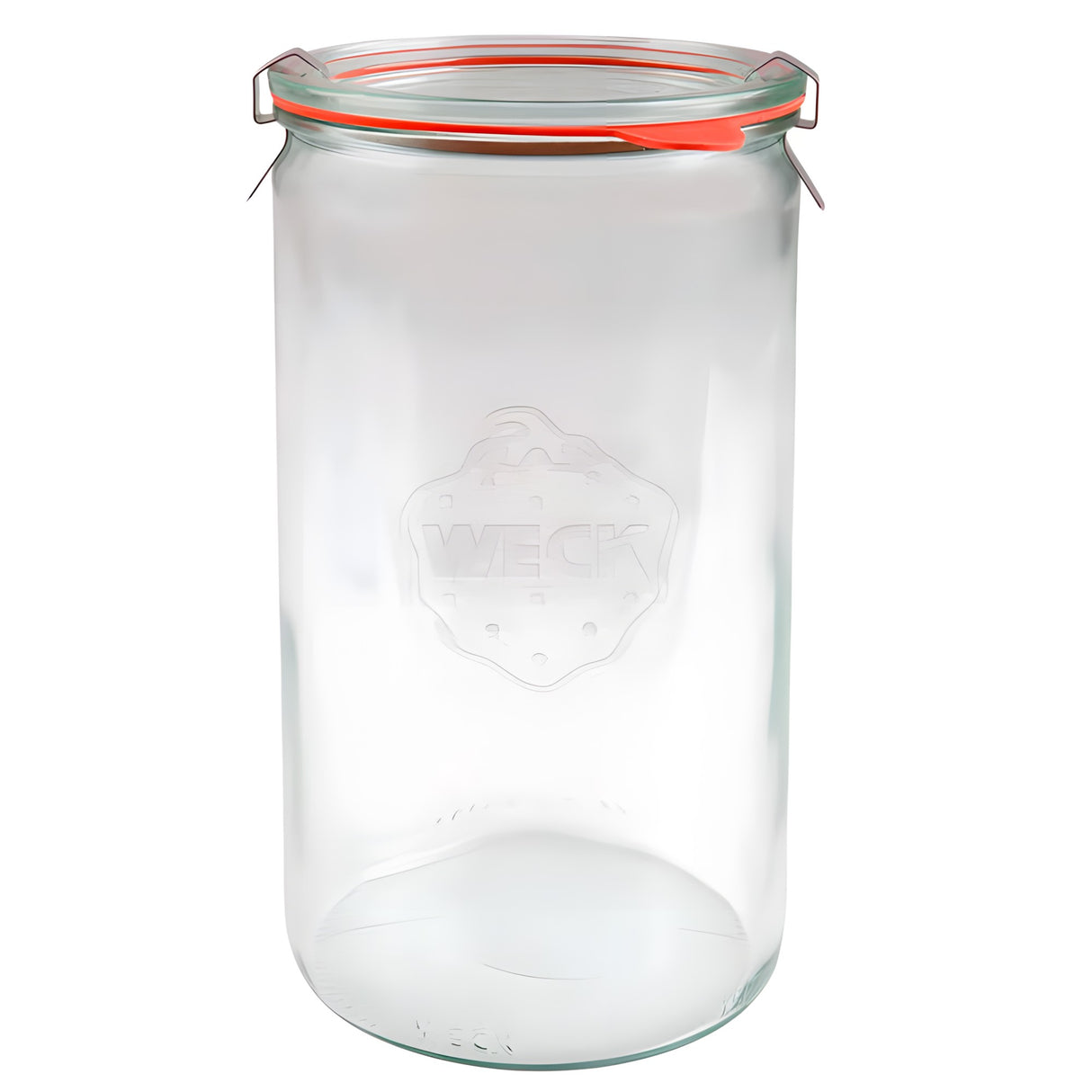 Weck 974 Cylindrical Canning Jar 53 oz - Extra-Large Glass for Pickling and Bulk Storage