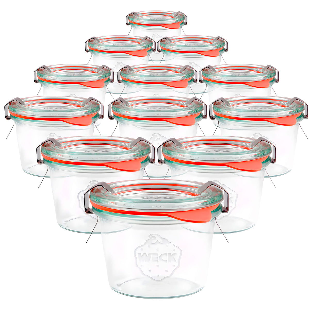 Weck 080 Mini Canning Jar 2.7 oz – Small Glass for Preserves and Desserts