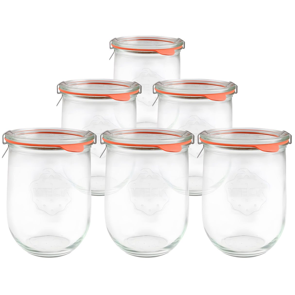 Weck 745 Tulip Canning Jar 36 oz - Tall Glass for Starters and Ferments
