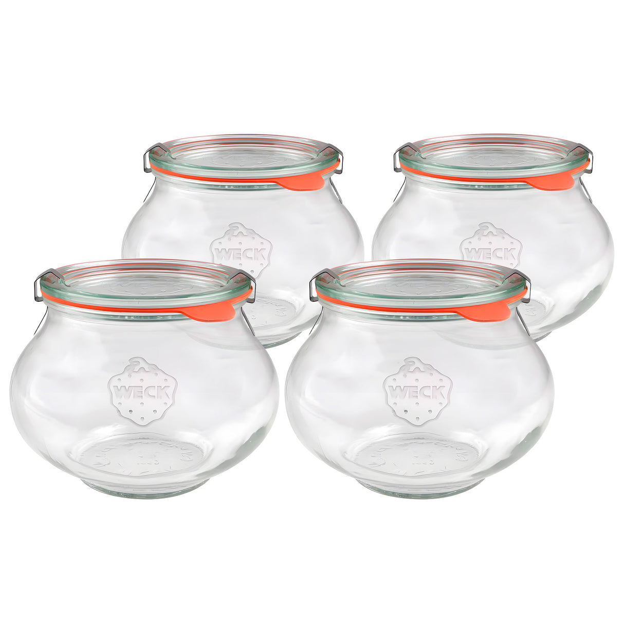Weck 748 Deco Canning Jar 36 oz - Decorative Glass for Fermented Veggies and Pickled Fruit