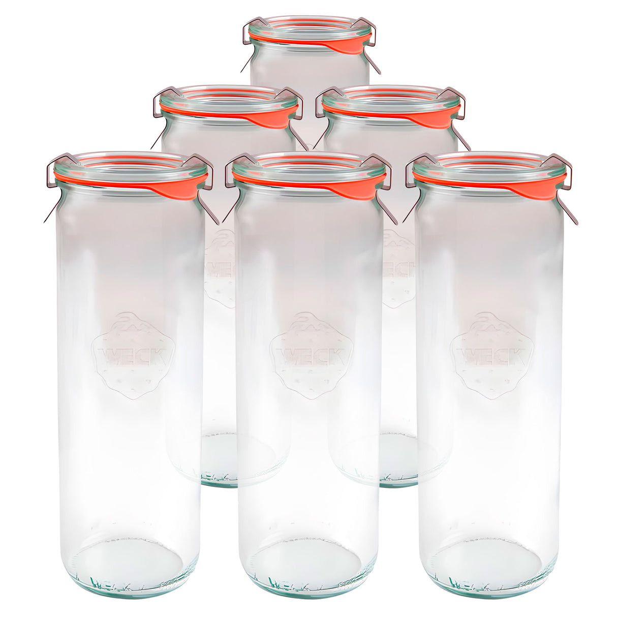 Weck 905 Cylindrical Canning Jar 20 oz - Tall Glass for Asparagus and Pantry Staples