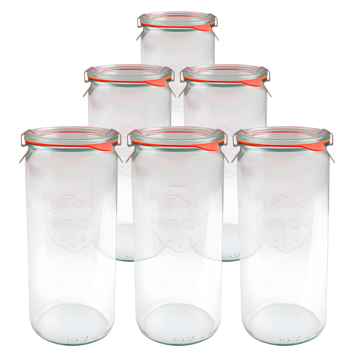 Weck 908 Cylindrical Canning Jar 35 oz – Airtight Glass for Preserving and Meal Prep Staples