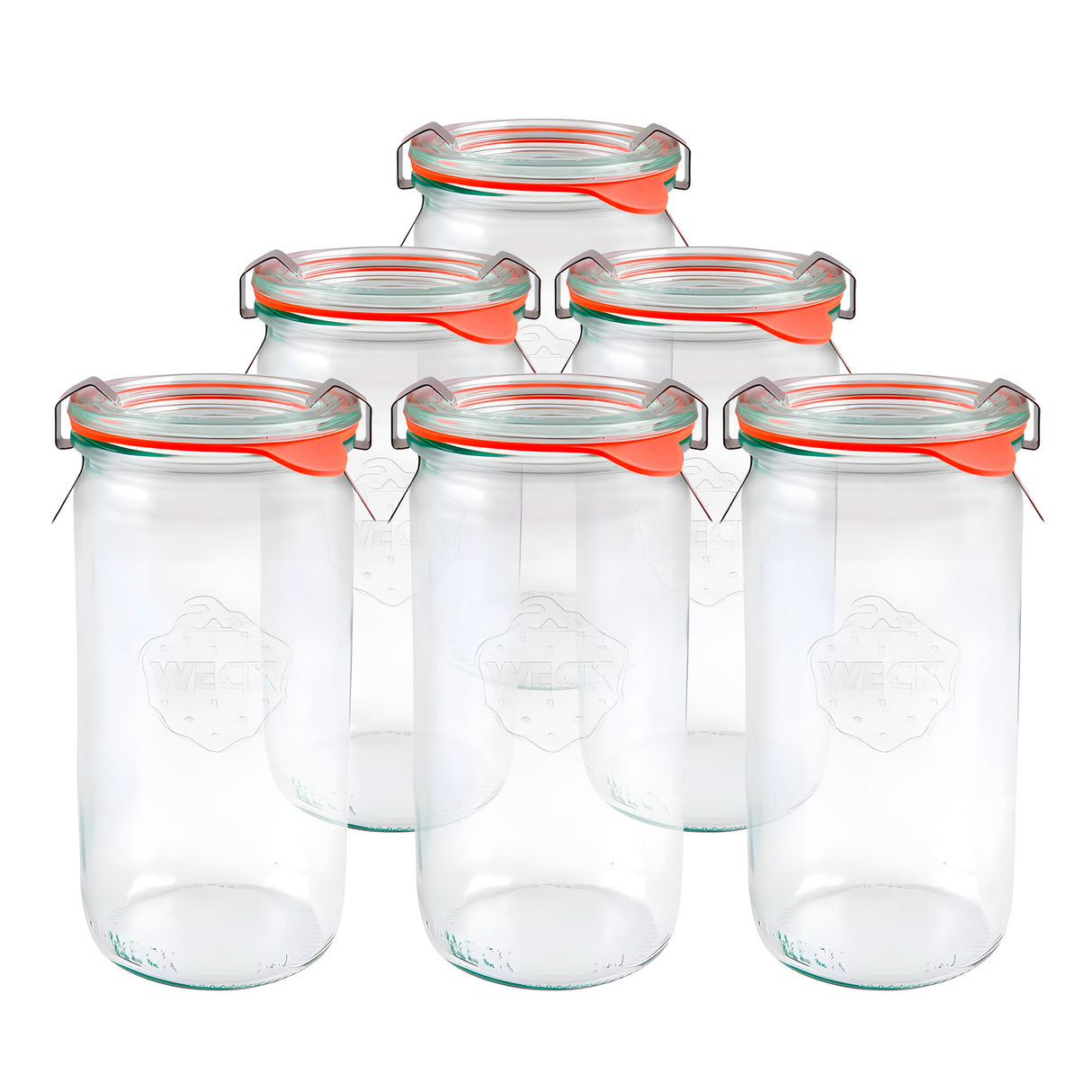 Weck 975 Cylindrical Canning Jar 11.5 oz – Tall Glass for Preserves and Cocktails