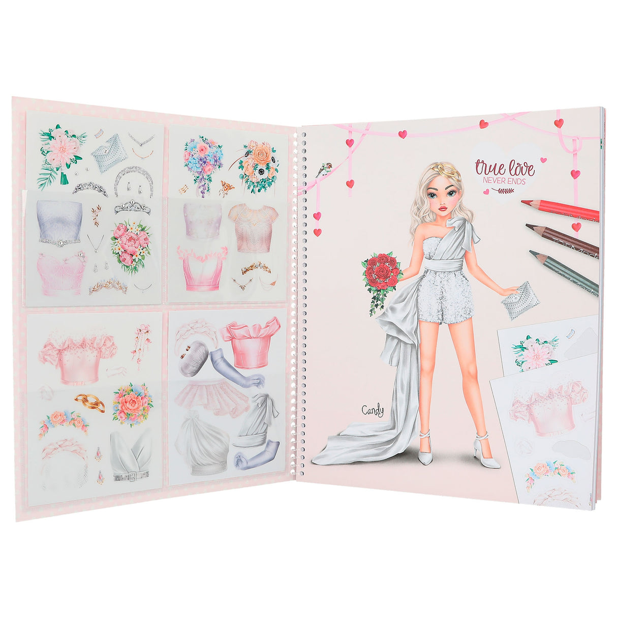 TOPModel Wedding Fashion Coloring Book - Design Dream Dresses & Accessories