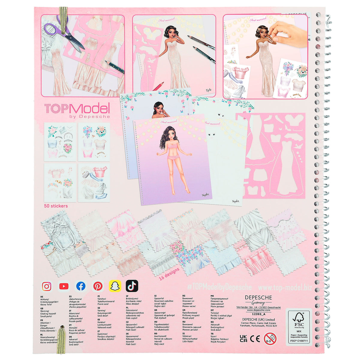 TOPModel Wedding Fashion Coloring Book - Design Dream Dresses & Accessories