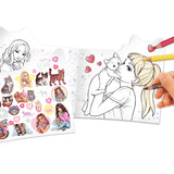 TOPModel Kitty - Creative Coloring & Sticker Book by Depesche