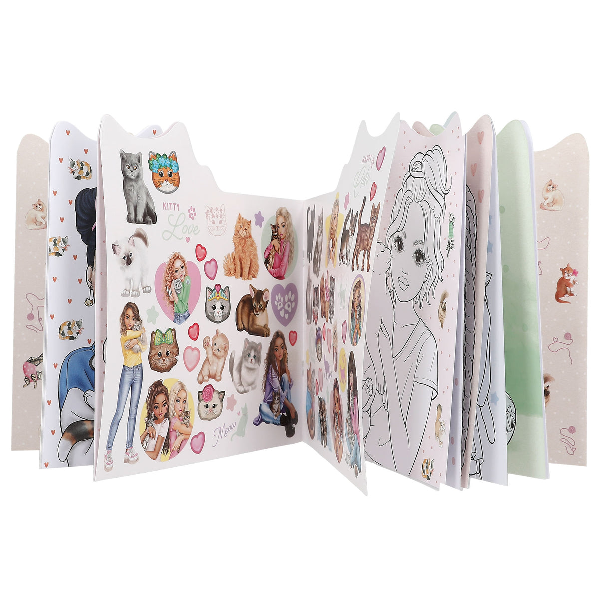 TOPModel Kitty - Creative Coloring & Sticker Book by Depesche