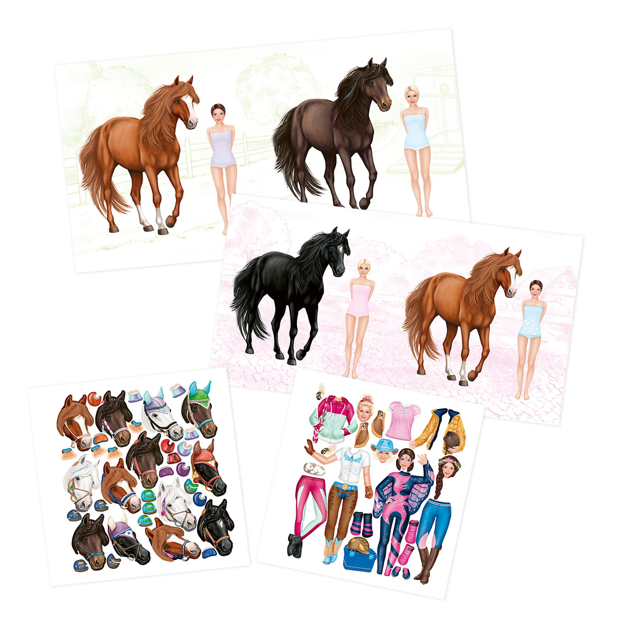 Miss Melody Dress Me Up – Horse & Rider Sticker Book by Depesche