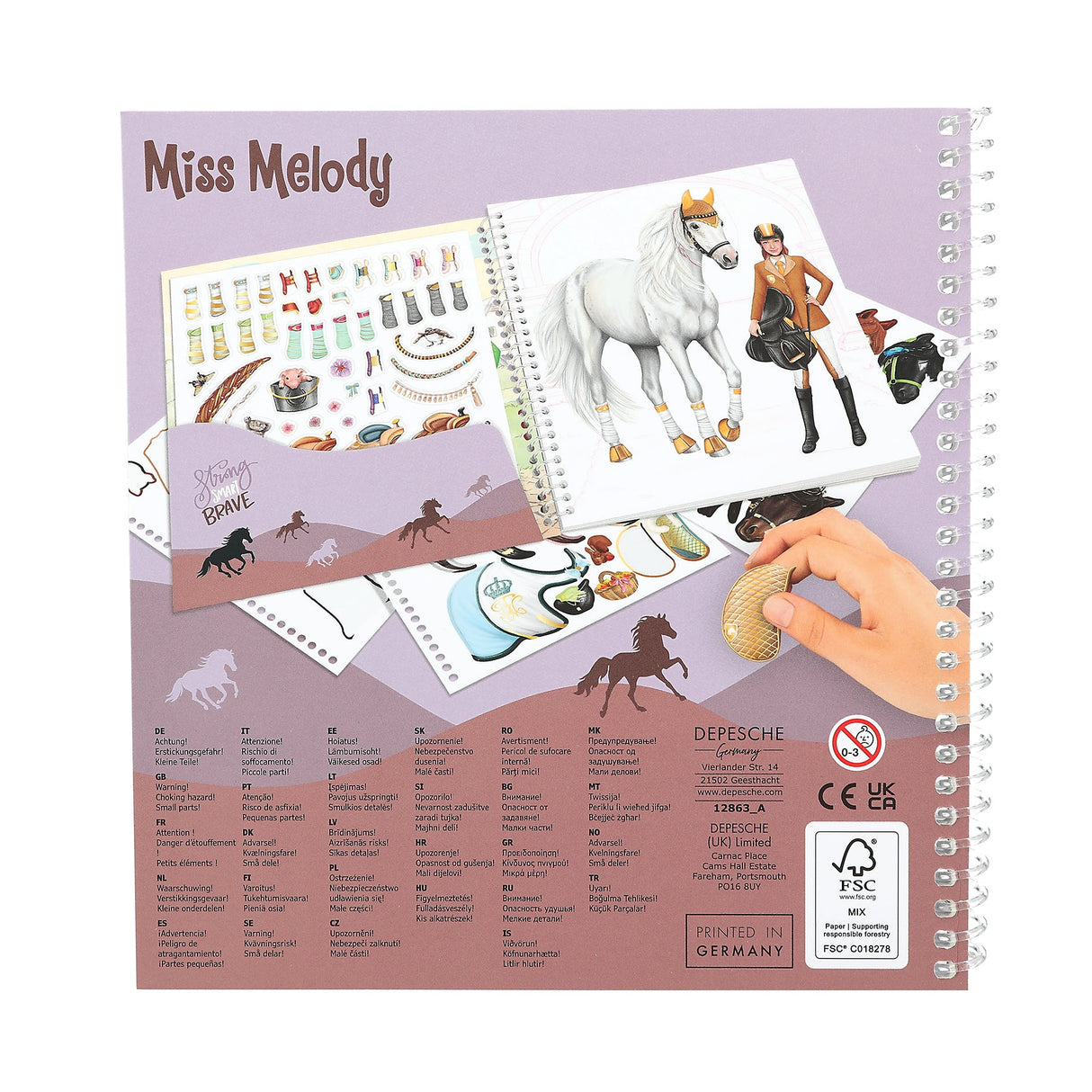 Miss Melody Dress Me Up – Horse & Rider Sticker Book by Depesche