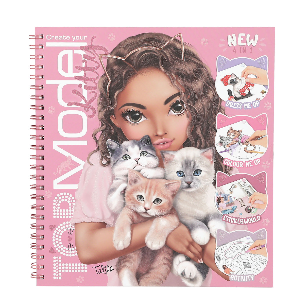 TOPModel Kitty Coloring & Sticker Book – 47 Pages + 5 Sticker Sheets by Depesche