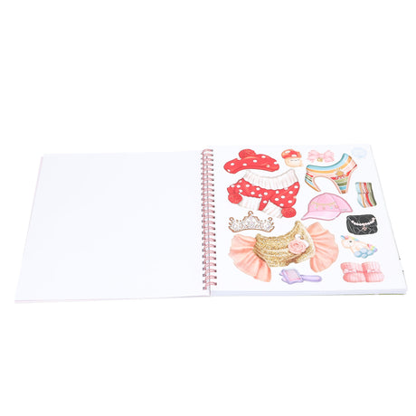TOPModel Kitty Coloring & Sticker Book – 47 Pages + 5 Sticker Sheets by Depesche