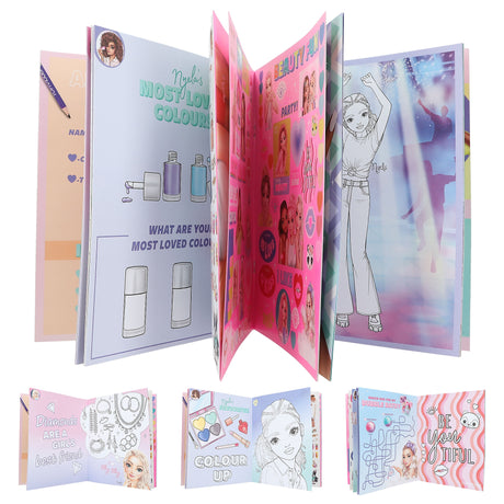 TOPModel Beauty Fun Activity Book – Coloring & Sticker Book by Depesche