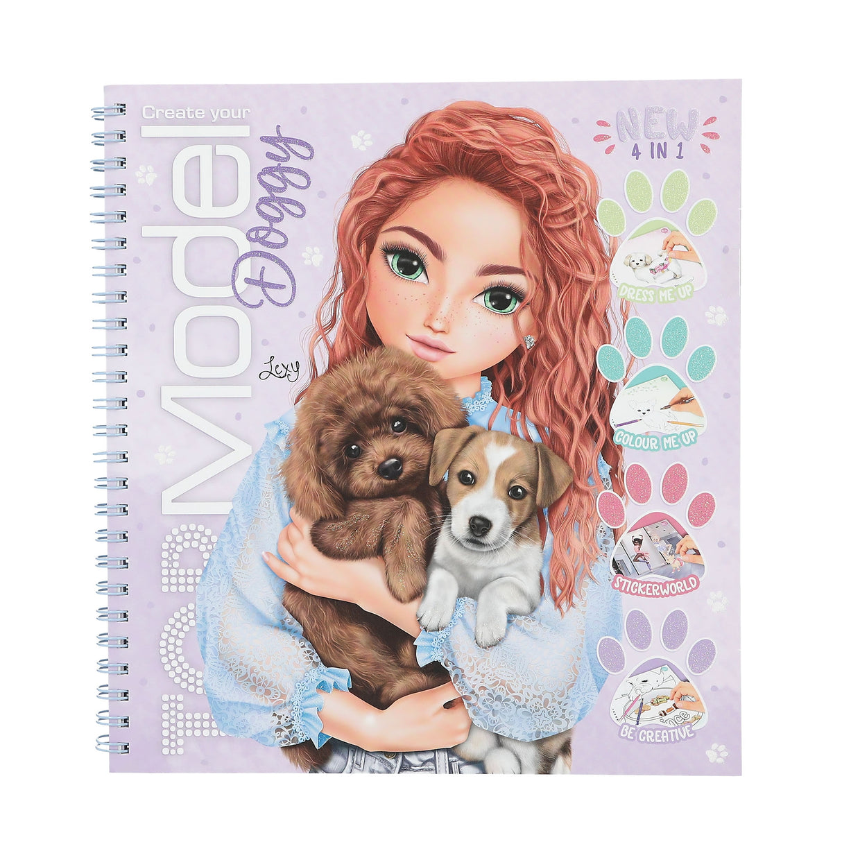 TOPModel Doggy Coloring & Sticker Book – 40+ Pages with 5 Sticker Sheets by Depesche