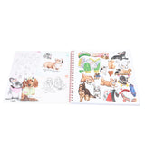 TOPModel Doggy Coloring & Sticker Book – 40+ Pages with 5 Sticker Sheets by Depesche