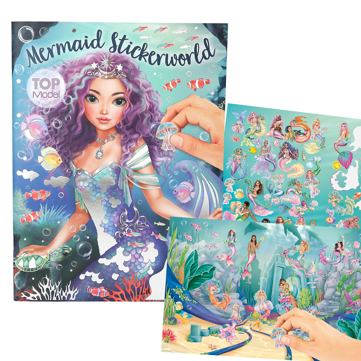 TOPModel Mermaid Stickerworld - Fantasy Sticker Book with 240+ Stickers