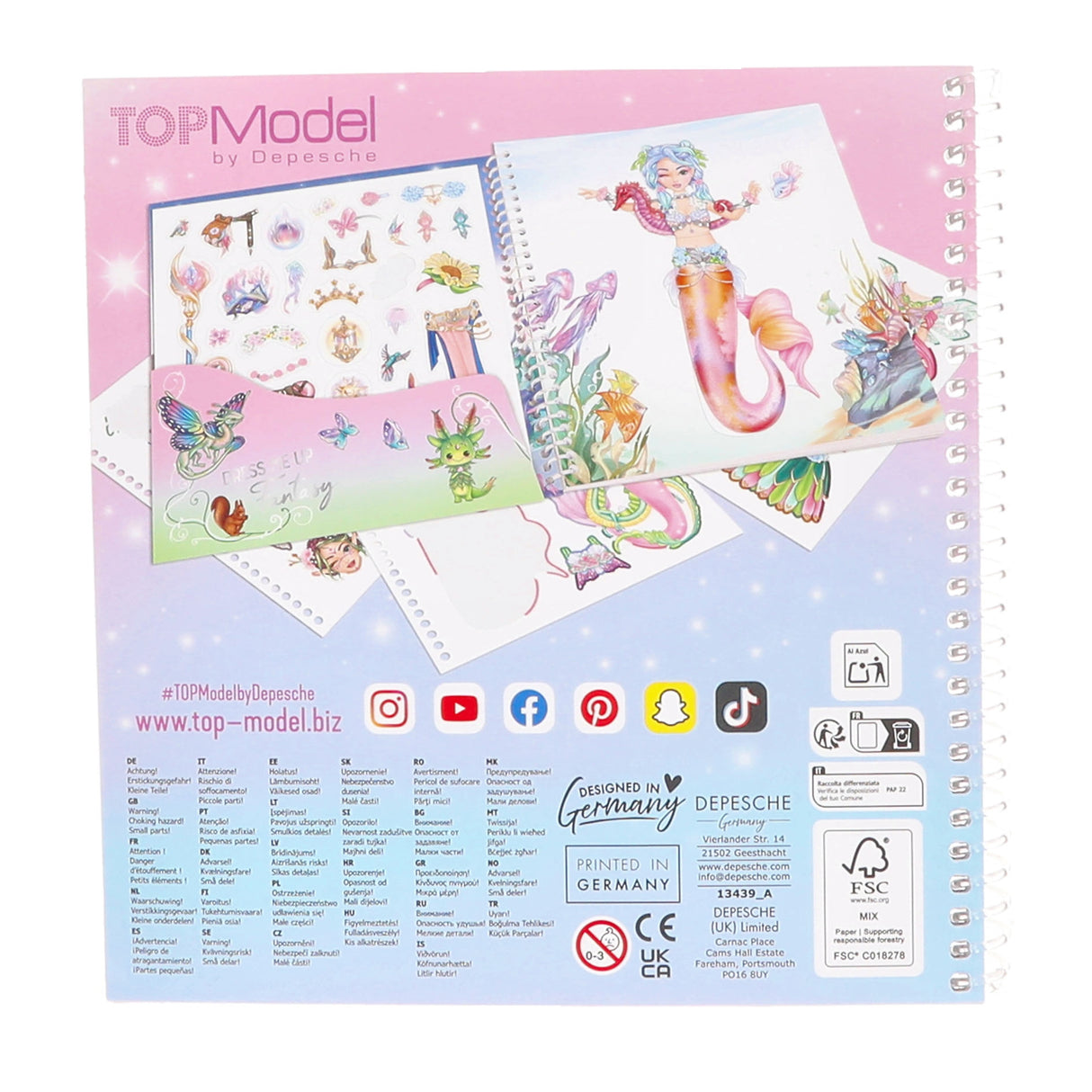TOPModel Fantasy Dress-Up Sticker Book - 160+ Magical Stickers by Depesche