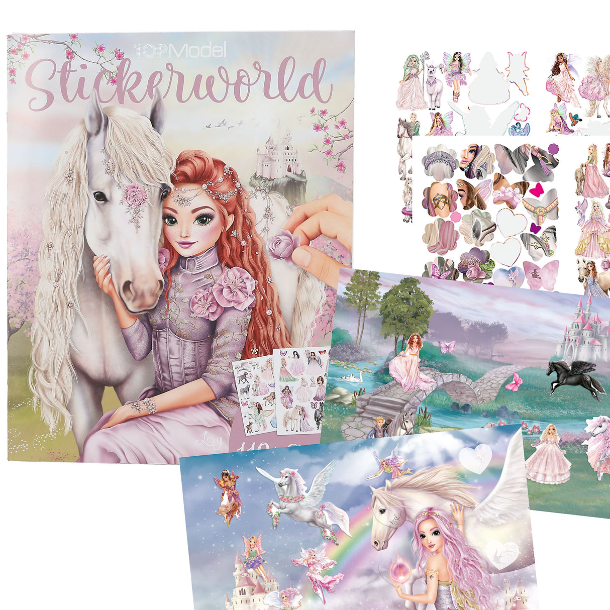 TOPModel Stickerworld VIVA VIOLET – Fantasy Sticker Book by Depesche