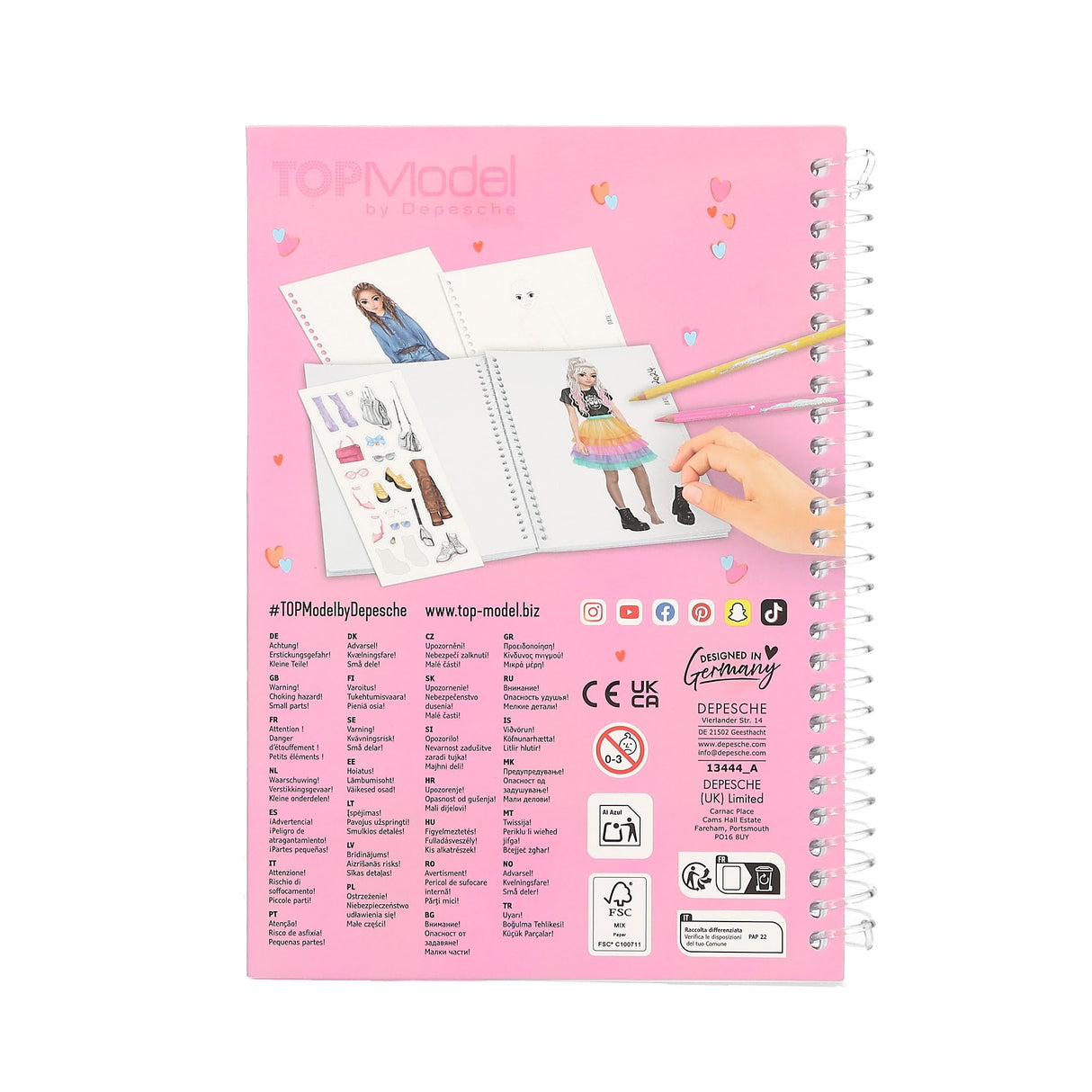 TOPModel Pocket Dress-Up Coloring Book - Compact Activity Kit by Depesche