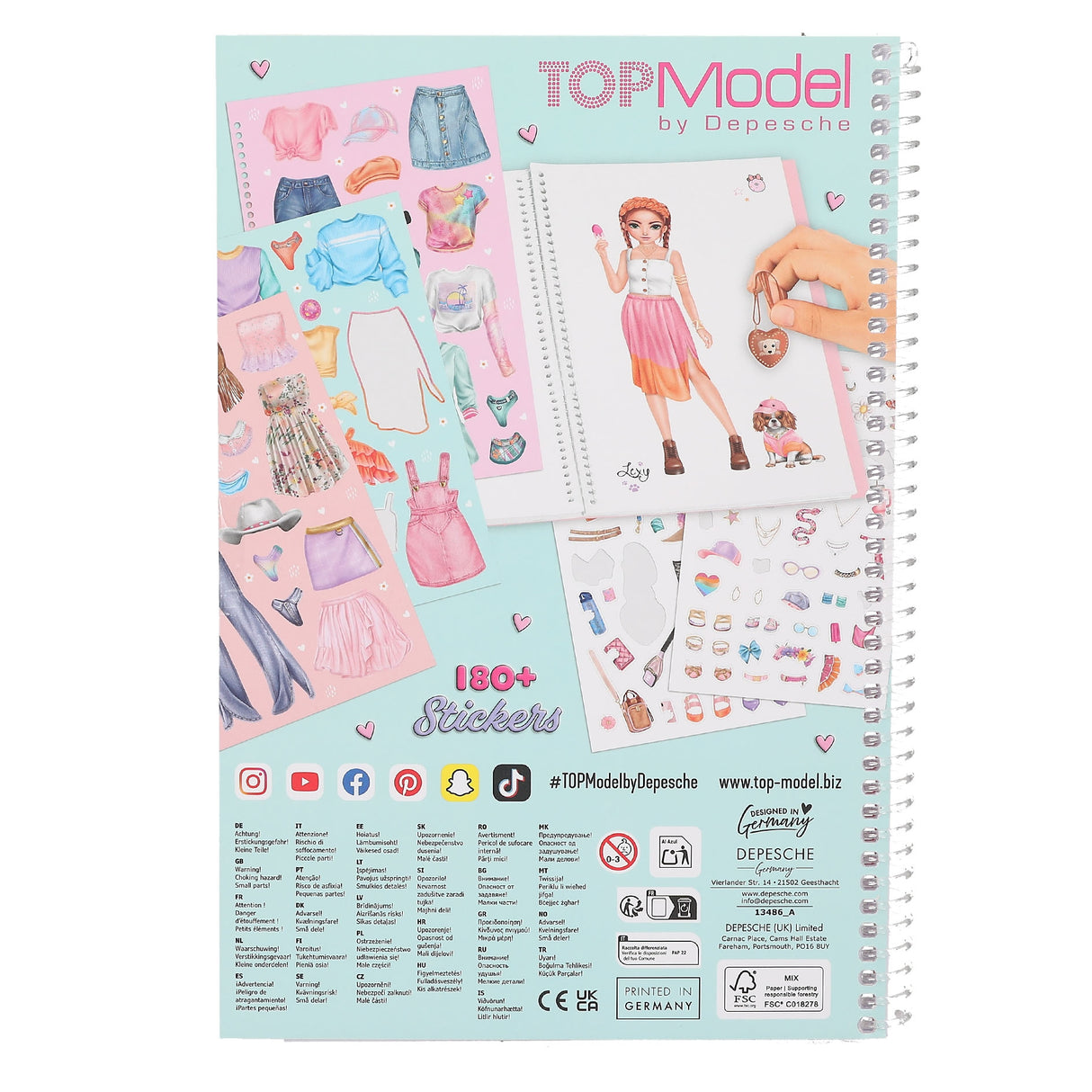 TOPModel Dress Me Up Book - Sticker Styling with Trendy Outfits