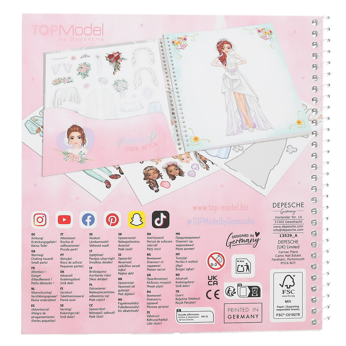TOPModel Wedding Sticker Book by Depesche - 180+ Bridal Stickers