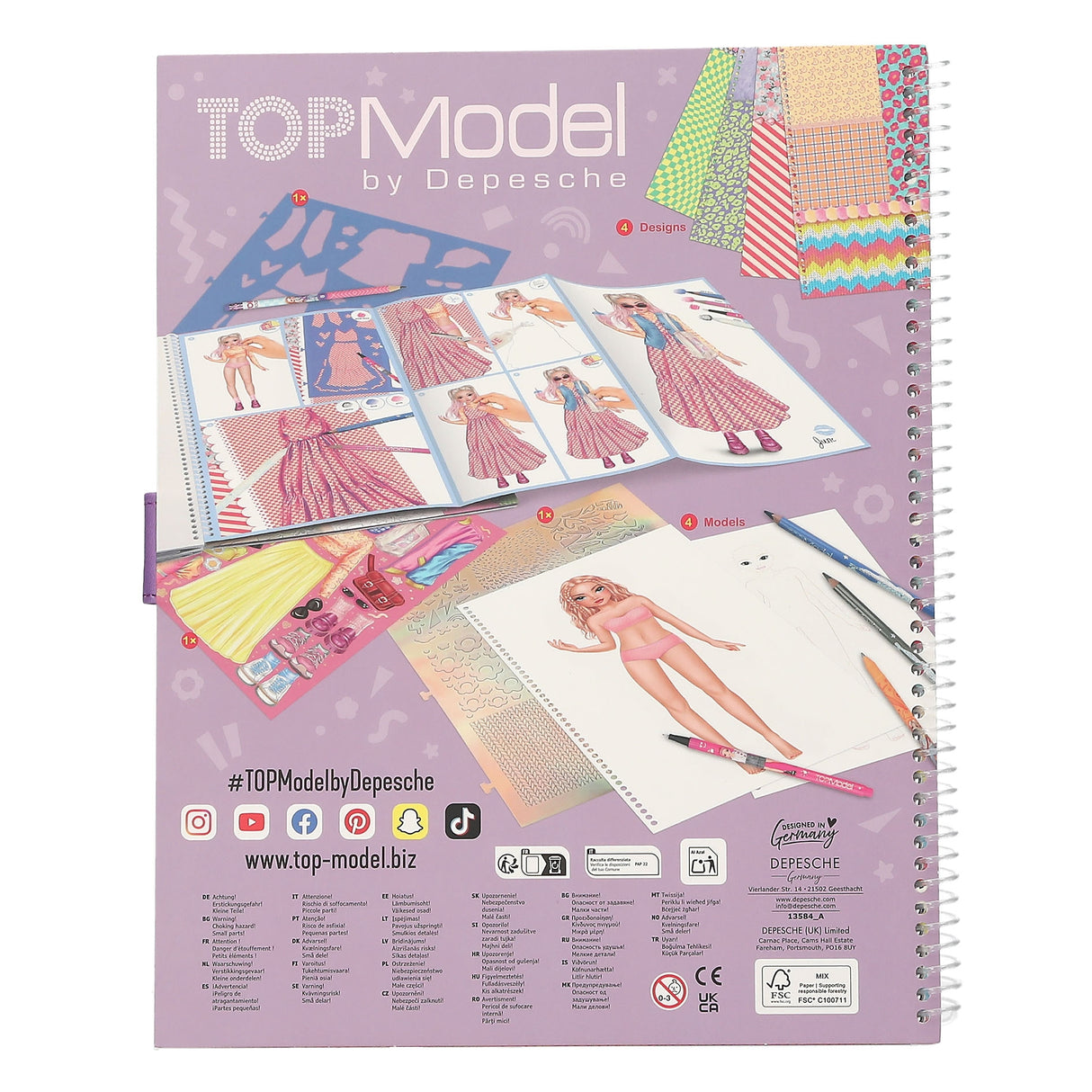 TOPModel Special Design Book by Depesche - Fashion Activity Kit for Kids