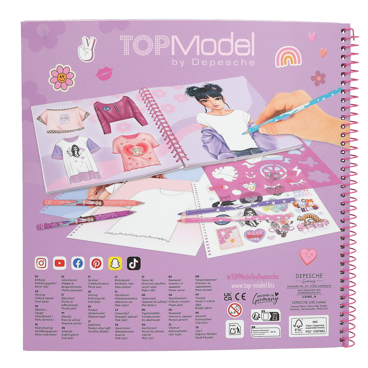 TOPModel T-Shirt Designer – Create & Style Activity Book by Depesche