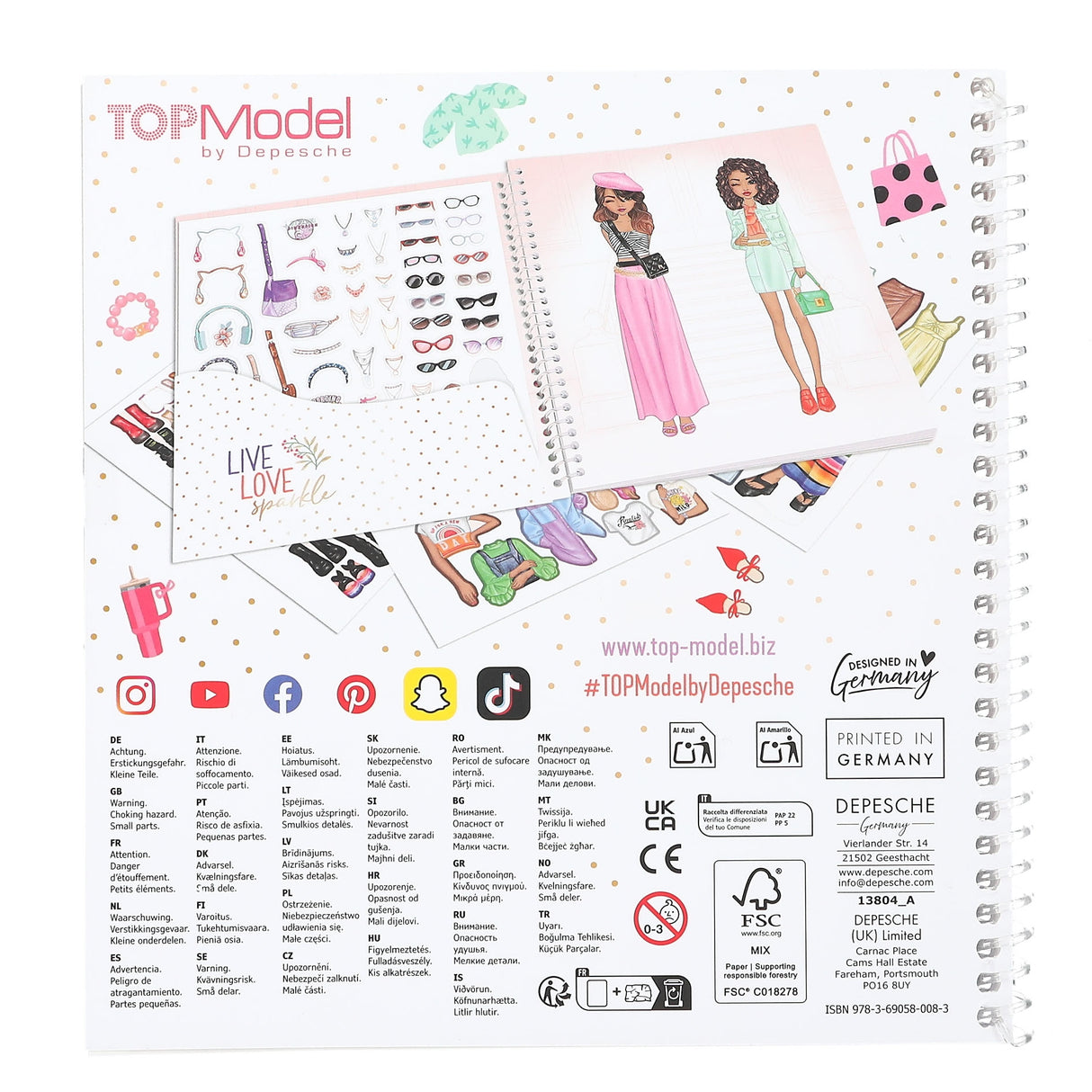 TOPModel Fashion Sticker Book by Depesche - Creative Dress-Up Fun