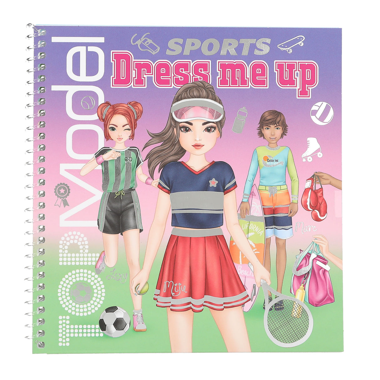 TOPModel Sticker Fashion Book Sports Edition - 11 Sticker Sheets, 24 Pages